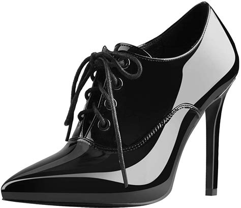 onlymaker women lace  high heel oxfords pointed toe stiletto basic pumps black ebay
