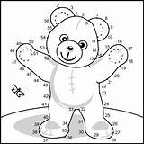 Dots Teddy Bear Connect Allowed Coloring Commercial Use Followers sketch template