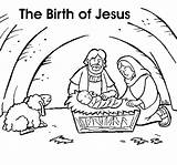 Jesus Coloring Birth Pages Birthday Happy Christmas Printable Drawing Nativity Print Template Clipart Born Colouring Baby Color Manger Card Getcolorings sketch template