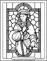 Saint Cecilia Bonaventure sketch template