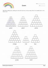 Pyramid Words Worksheet Shared Colors sketch template