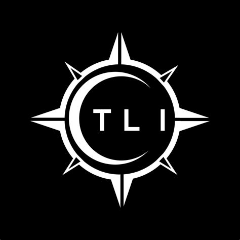 tli abstract technology logo design  black background tli creative