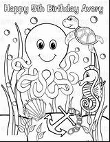 Sea Coloring Pages Ocean Creatures Life Animals Animal Print Printable Adult Under Beach Detailed Realistic Marine Color Nautical Chance Cloudy sketch template