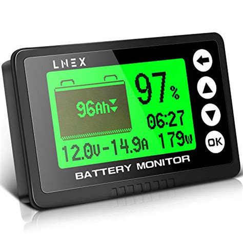 lnex portable battery monitor  shunt  automotive car battery monitor  rv battery