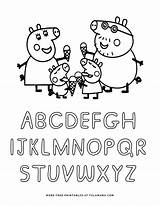 Peppa Alphabet Worksheets Tulamama Preschoolers sketch template