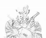 Hitman Agent Pages Coloring Weapon Absolution Getcolorings Surfing Color sketch template