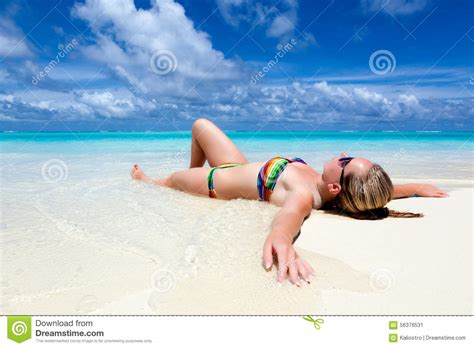 Relaxing Vacation On The Caribbean Paradise Stock Image