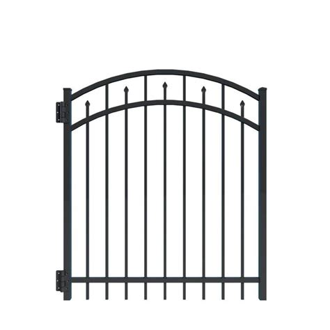 freedom concord 4 ft x 4 ft black aluminum decorative metal fence gate