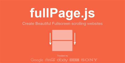 fullpagejs  page scroll sections site plugin