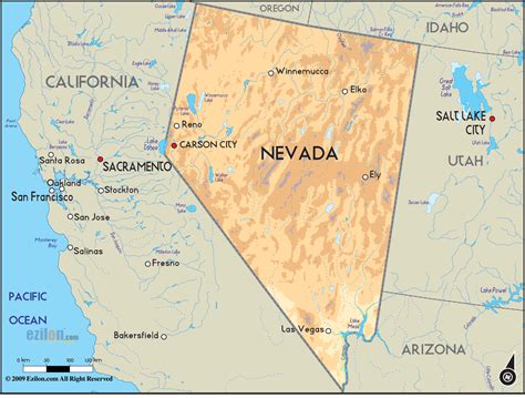 Nevada Map Travelsfinders