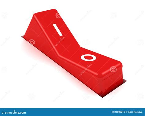 red switch  white surface stock illustration illustration  electric stop
