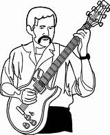 Guitar Guitarist sketch template