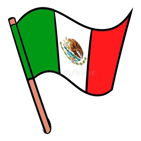 Bandera De La Historieta Del Icono De México Ilustración