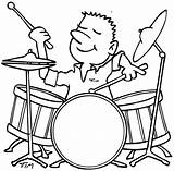 Baterista Drummer Musicales Bateria Instrumentos Negro Infantil Drum sketch template