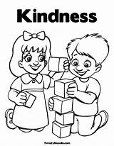 Kindness Coloring Pages Acts Printable Showing Friends Kids Drawing Friendship Preschool Act Color Clipart School Random Colouring Sheets Twistynoodle Children sketch template
