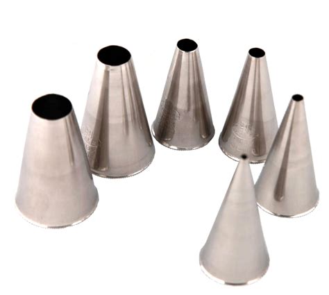 stainless steel plain piping nozzles set   nozzles matfer