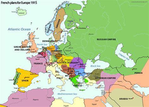 post ww map  europe   surroundings  france    imaginarymaps