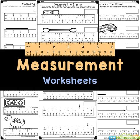 preschool kindergarten measurement worksheets printable