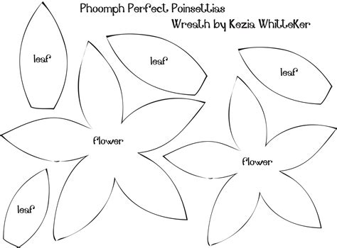 poinsettia flower template printable printable word searches