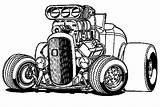 Coloring Pages Hot Rod Car Drawing Cars Wheels Big Printable Drawings Line Cool Hotrod Rods Color Truck Kids Coloring4free Getcolorings sketch template
