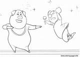 Sing Coloring Movie Pages Pigs Printable Color Print Prints sketch template