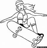 Skateboarding sketch template
