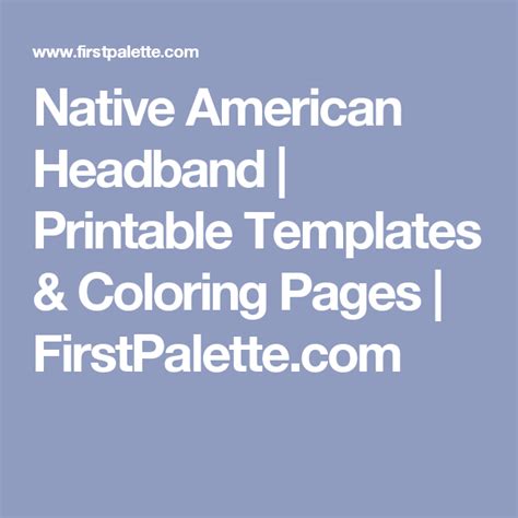 native american headband printable templates coloring pages