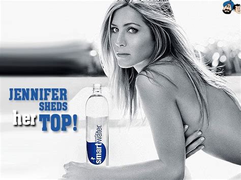 latest jennifer aniston goes without top for smar water ad