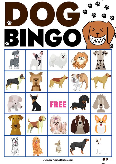 dog bingo  kids dog bingo birthday party dog classroom etsy