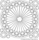 Coloring Rose Window sketch template