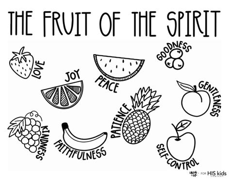 fruit   spirit coloring pages  fruit   spirit fruit