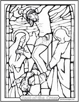 Crucifixion Magdalene Rosary Commandments Commandment Mysteries Sorrowful Saintanneshelper sketch template