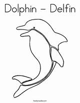Dolphin Coloring Delfin Pages Outline Bottlenose Kids Drawing Print Dolphins Books Favorites Login Twistynoodle Add Getdrawings sketch template