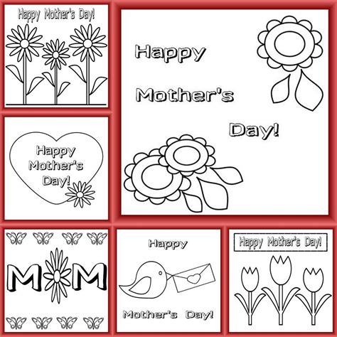 printable mothers day cards  preschoolers printable card