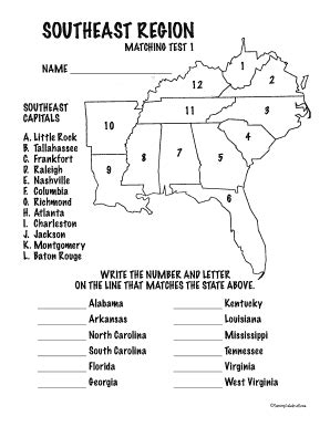 southeast region states  capitals slidesharetrick