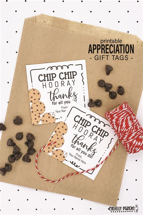 editable chip chip hooray   cookie appreciation gift tags