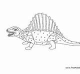 Surfnetkids Coloring Dinosaur Animals Dimetrodon sketch template