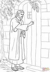 Jesus Door Knocking Coloring Pages Bible Supercoloring Clipart Printable Kids Color Online Christian Adult Rejected Nazareth Children Activities Sunday Clip sketch template