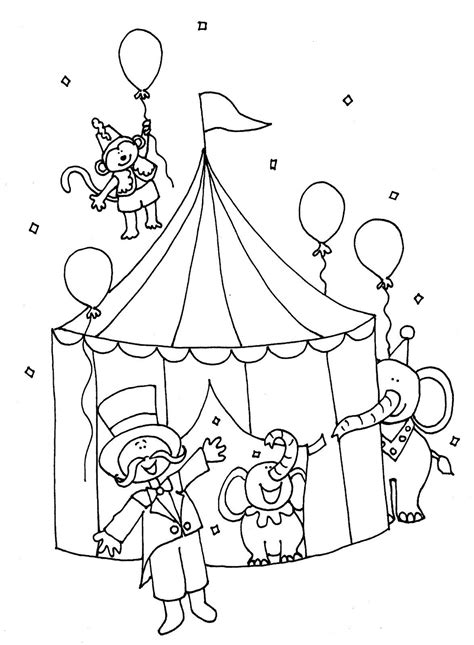 carnival coloring pages   printable circus extraordinary acpra