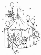 Circus Carnival Colouring Karneval sketch template