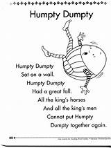 Rhyme Humpty Dumpty Nursery Coloring Poetry Words Poem Poems Rhyming Rhymes Word Pages Printable Kids Clip Egg Google Example Difference sketch template