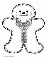 Gingerbread Man Template Pages Templates Coloring Felt Color Ginger Christmas Bread Cute Crafts sketch template