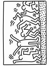 Keith Haring Dancing Kleurplaten Malvorlage sketch template