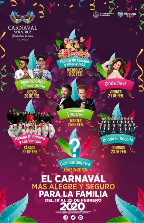 carnaval de veracruz  cartelera oficial