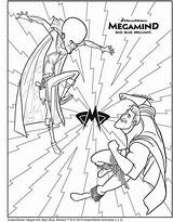 Megamind Metro Man Coloring Pages Fun Kids Cartoons sketch template