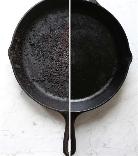clean  cast iron skillet  beautiful mess