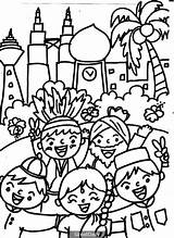 Colouring Poster Coloring Kemerdekaan Pages Bulan Mewarna Hari Kebangsaan Collection Paper Kids Sheets Colour sketch template