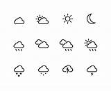 Weather Icon Vector Outlined Set Premium sketch template