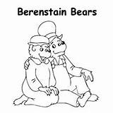 Bears Berenstain Coloring Bear Pages Mama Papa Printable Sitting Sister Color Toddlers sketch template