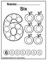 Dot Coloring Pages Numbers Marker Activity Preschool Printables Set Counting Worksheets Apples Color Kids Activities Count Math Choose Board sketch template